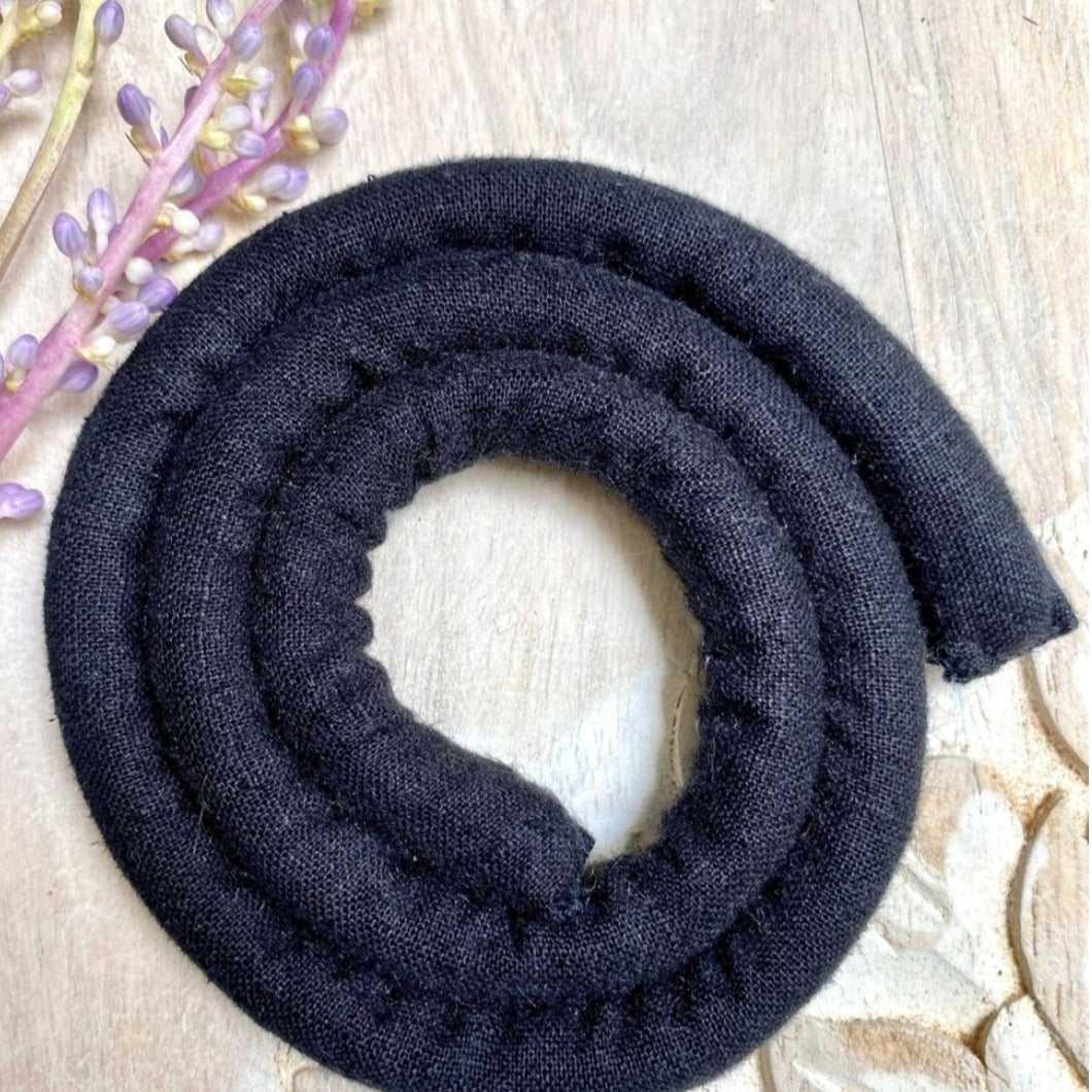 Black hemp Spiralock 30cm