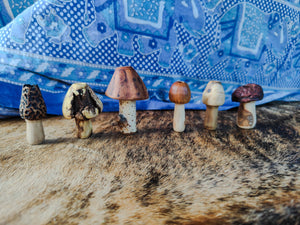 Large wooden mushroom beads