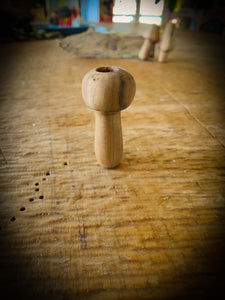 Medium wooden mushroom beads