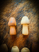 Load image into Gallery viewer, Small wooden mushroom beads
