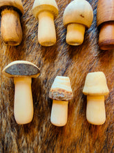 Load image into Gallery viewer, Small wooden mushroom beads
