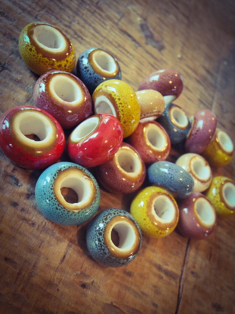 Ceramic beads – Twisted Roots by Leaf