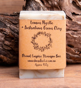 lemon myrtle and australian green clay shampoo bar